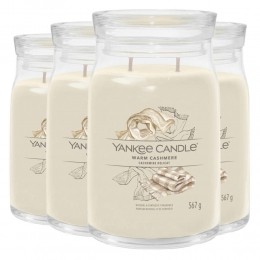 4xYankeeCandleGeurkaarsLargeJarWarmCashmere567gr