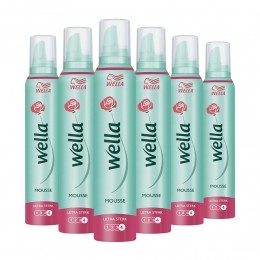 6xWellaUltraSterkHaarmousse200ml
