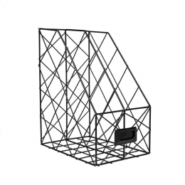 QUVIOboekentijdschriftenorganizerruitjesstaal-Zwart