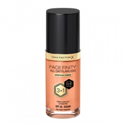 2xMaxFactorFacefinityAllDayFlawlessFoundationC82DeepBronze34ml