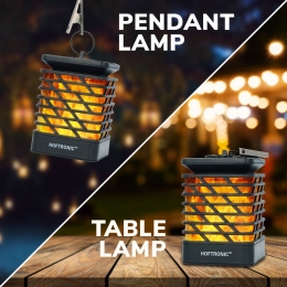 SolarTuinlantaarnAmelia-Metsfeervolvlameffect-IP65Waterdicht-Warmwit3000Klicht-Schemerschakelaar-Tafellamp-Hanglamp-Solarlanta