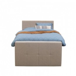 BoxspringmetvoetbordLivgeblokt-beige-120x200cm-slankepoot-LeenBakker