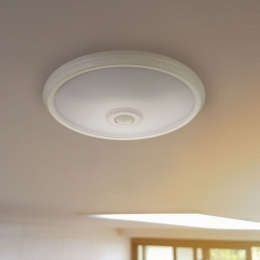 Plafondlamp-12Watten1160Lumen-Inclingebouwdebewegingssensor-6400Kdaglichtwit-IP20voorbinnen-PlafonniereWit-LEDbinnenverlichti