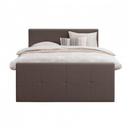 BoxspringmetvoetbordLivgeblokt-donkerbruin-160x200cm-slankepoot-LeenBakker