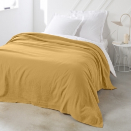 PlaidsdekenTodayJetedeLit220240GazedecotonTODAYEssentialOcre