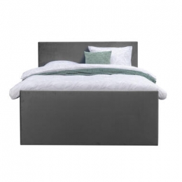 BoxspringmetvoetbordLivegaal-grijs-180x200cm-rondepoot-LeenBakker