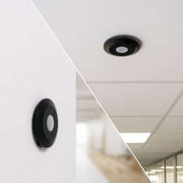 PIRbewegingssensormetschemerschakelaar360bereik6meterMaximaal1000WattIP20opbouwkleurzwart