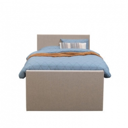 BoxspringmetvoetbordLivegaal-beige-120x200cm-rondepoot-LeenBakker