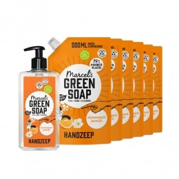 MarcelsGreenSoapHandzeepSinaasappelJasmijn500ml6NavullingenPakket