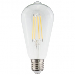 E27LEDFilamentLampEdisonST64-EnergielabelA-38Watt-806Lumen-2700KWarmWit-Transparantglas