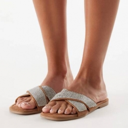 LazamaniSlipperszilverLeer