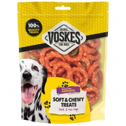 15xVoskesHondensnackRingenEendRijst400gr