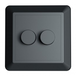 Dubbeledimmerknopinclcentraalplaatenraamwerk-Zwart-Geschiktvoorart4406561