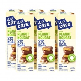 6xWeCareMealReplacementBarsPeanutNougat116gr