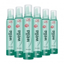 6xWellaExtraStrongHoldHaarmousse200ml