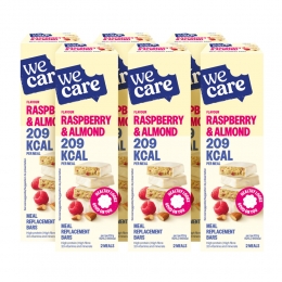 6xWeCareMealReplacementBarsRaspberryAlmond116gr