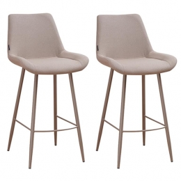 Bronx71ScandinavischebarkrukMaudgerecycledestoftaupe74cm-