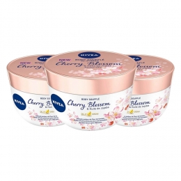 3xNIVEABodySouffleCherryBlossomenJojobaOlie200ml