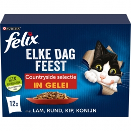 FelixKattenvoerNatinGeleiElkeDagFeestCountryside12x85gr