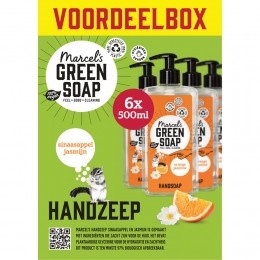 6xMarcelsGreenSoapHandzeepSinaasappelJasmijn500ml
