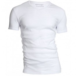GarageT-shirt1-packSemiBodyFitV-halsWit2XL