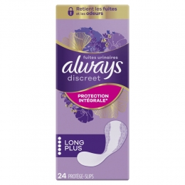4xAlwaysDiscreetLongInlegkruisjesUrineverlies24stuks