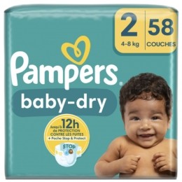 2xPampersBabyDryLuiersMaat24-8kg58stuks