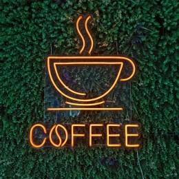 LEDNeonVerlichtingBordCoffeeInclAdapter70x57cmExtraWarmWit