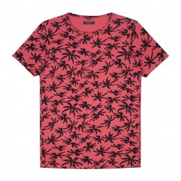 DstrezzedT-shirtPrintPalmbomenCoralRoodS