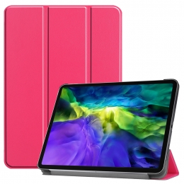 TablethoesvoorAppleiPadPro20212020tri-foldhoes-CasemetAutoWakeSleepfunctie-Magenta