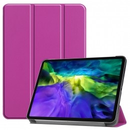 TablethoesvoorAppleiPadPro20212020tri-foldhoes-CasemetAutoWakeSleepfunctie-Paars