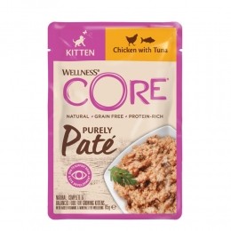24xWellnessCorePurelypateKittenChicken85gr