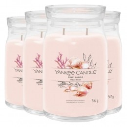 4xYankeeCandleGeurkaarsLargeJarPinkSands567gr