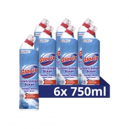 6xGlorixToiletreinigerOcean750ml