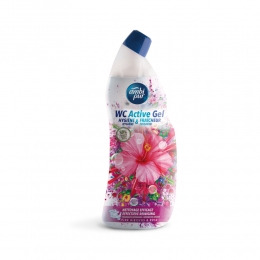 AmbiPurToiletreinigerWcActiveGelHibiscusRoos750ml