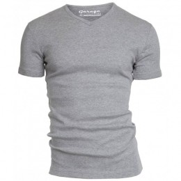 GarageT-shirt1-packSemiBodyFitV-halsGrijsMelL