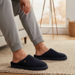 WarmbatClassicPantoffelsblauwSuede