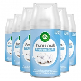 6xAirWickFreshmaticPureFreshNavullingZachtheidvanKatoen250ml