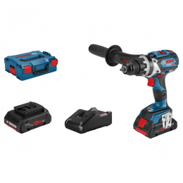 BoschGSR18V-110C18VLi-IonAccuBoor-schroefmachineSet2x40AhAccuInL-Boxx-Koolborstelloos