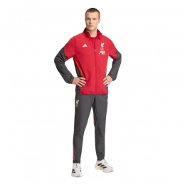 adidasLiverpoolPresentatieTrainingspakFull-Zip2025-2026RoodGrijsZilver
