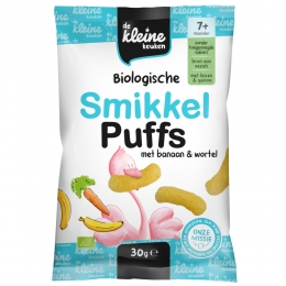 deKleineKeukenBioSmikkelPuffsBanaanWortel30gr