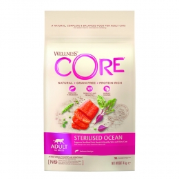 WellnessCoreKattenvoerSterilisedZalm4kg