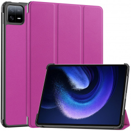 Case2go-TablethoesgeschiktvoorXiaomiPad6Pad6Pro-Tri-FoldBookCase-AutoWakeSleepfunctie-Paars