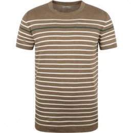 T-shirtDstrezzedT-shirtContrastStrepenBruin