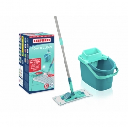 LeifheitDweilsysteemPowercleanVloerwisserMetMicroDuo-33cm1set