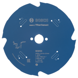 Bosch2608644122ExpertCirkelzaagblad-165X20X4T-Vezelcement-Carbide