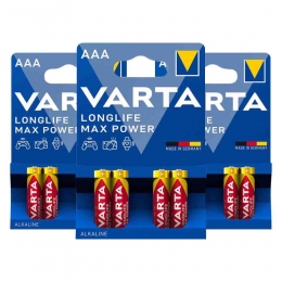 3xVartaLonglifeMaxPowerAlkalineBatterijenAAA4stuks