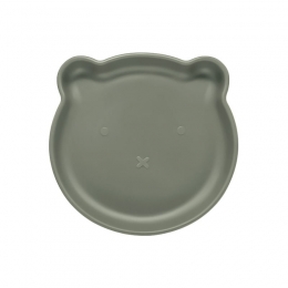 Dutsi-BeertjeSerie-SiliconenBabybord-BeertjeOntwerp-18cm-Sage