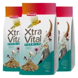 3xBeapharXtraVitalGroteParkiet1kg
