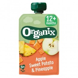OrganixKnijpfruit12mAppelZoeteAardappelAnanas100gr
